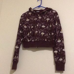Lightning Cropped Hoodie